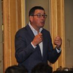 Victorian Premier Daniel Andrews at a Labor Party gathering in support of MP Julian Hill at the Walawwa