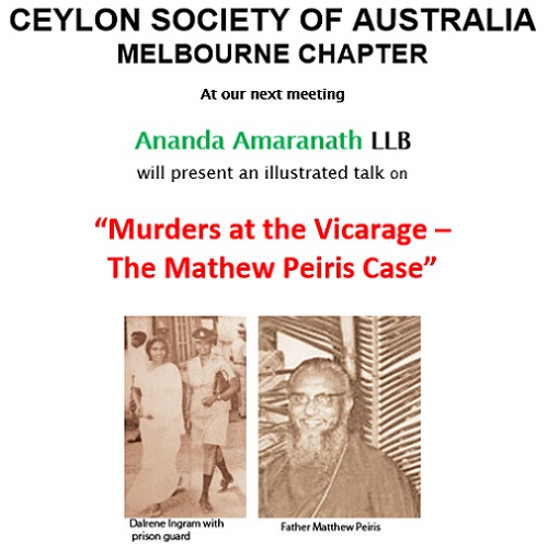 CEYLON SOCIETY OF AUSTRALIA