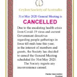 CSA May meeting cancelled