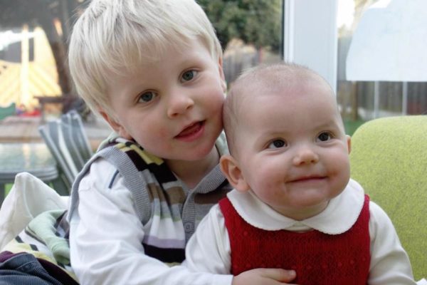 Alex, 3 and Annabel, 18 months