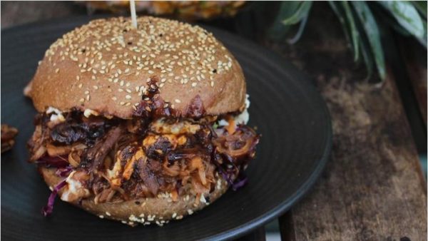 Moo-Free's jackfruit burger