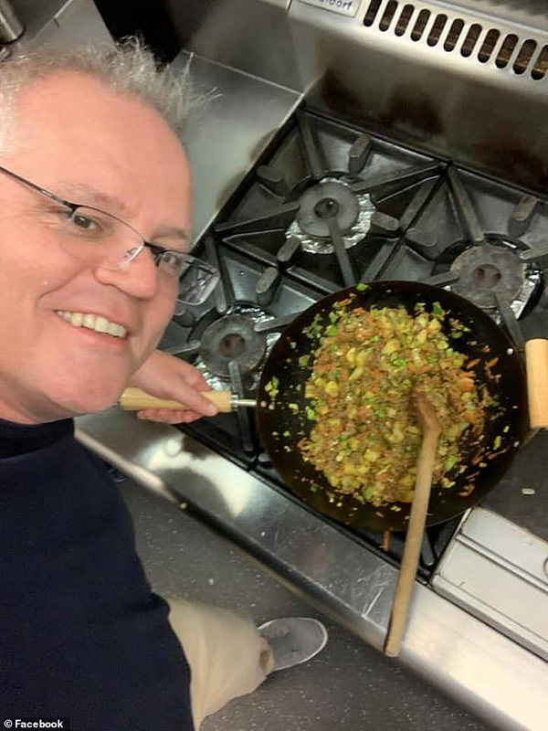 Prime Minister Scott Morrison shared a series of snaps of a Sri Lankan lamb baduma with godamba rotis