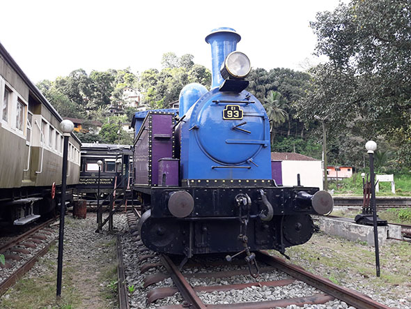 Locomotives and Kadugannawa Railway Station in the backdrop