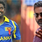 Sri Lankan spinner Muttiah Muralitharan (L) and actor Vijay Sethupathi (R)