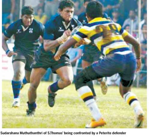 Rugby star Muthuthanthri has mesmerized many opponents by Indika Welagedara