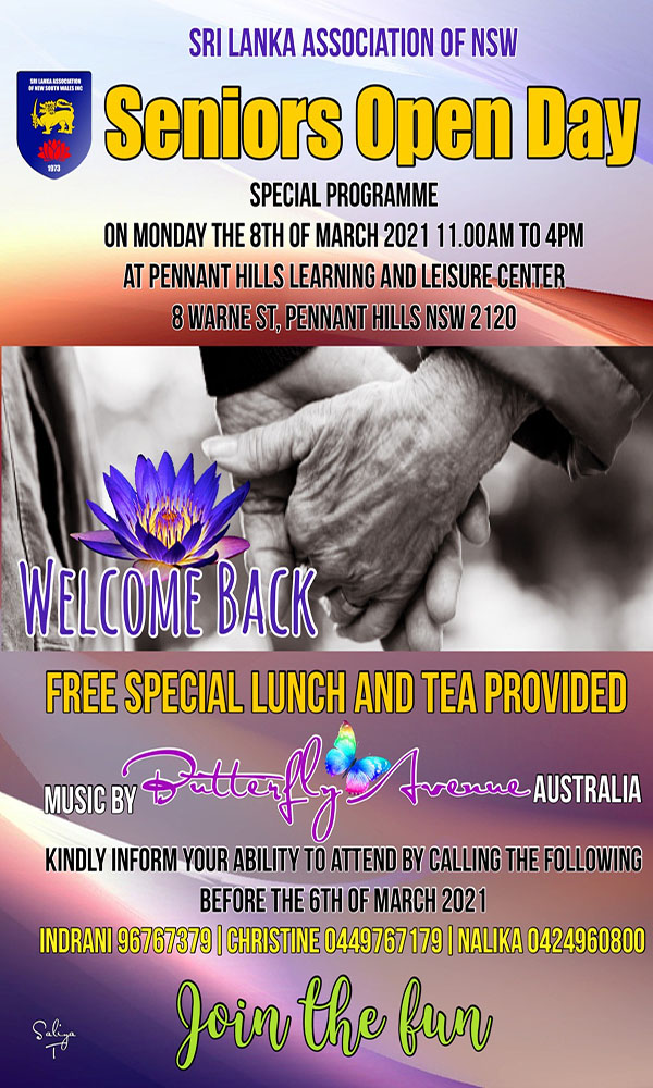 Sri Lanka Association of NSW seniors open day