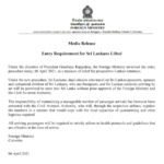 Entry Requirement for Sri Lankans Lifted!