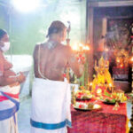 A pooja at the temple