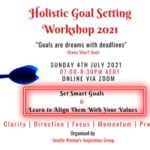 Holistic Goal-Setting Workshop at Swathi Women's Inspiration Group – by Uma Panch