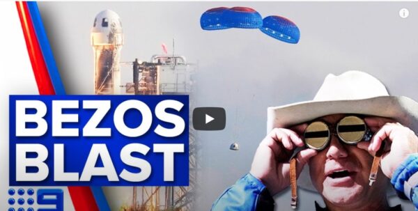 Jeff Bezos blasts into space in his own rocket