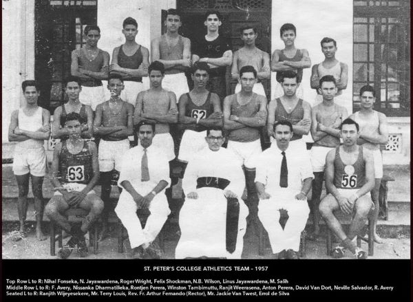WINSTON TAMBIMUTTU - ONE OF THREE PETERITE ATHLETES FROM THE FIFTIES WHO WON NATIONAL HONOURS