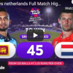 Sri Lanka vs Netherlands ICC T20 World Cup 2021