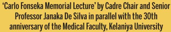 Carlo Fonseka: the far-sighted Professor