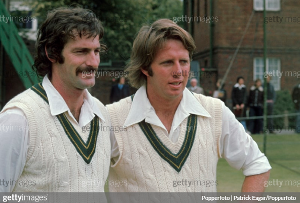 Murderous bowling of Jeff Thompson against Sri Lanka in the First World Cup series match between Australia and Sri Lanka at the Oval in June 1975