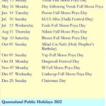 Public Holidays Queensland and Sri Lanka