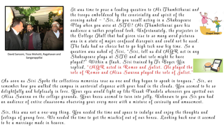 2016 Felicitation Dinner - Mr & Mrs. Thambithurai