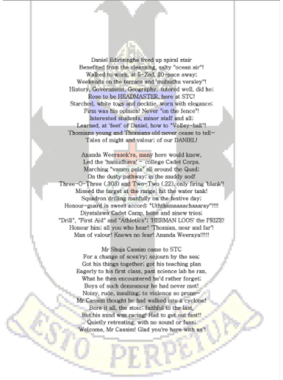 Poetry in motion with more Teacher dedications by David Sansoni