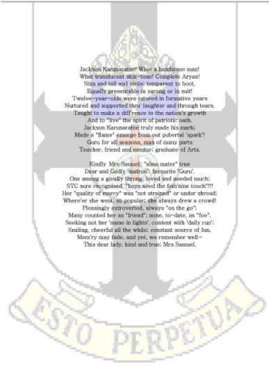 Poetry in motion with more Teacher dedications by David Sansoni