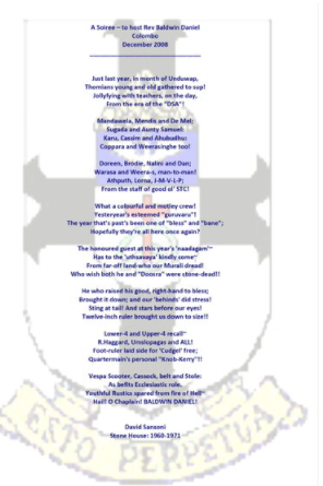Poetry in motion with more Teacher dedications by David Sansoni
