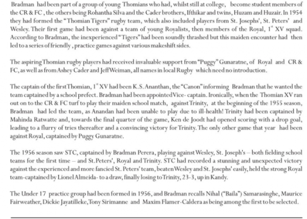STC Rugby reflections...1960’s!