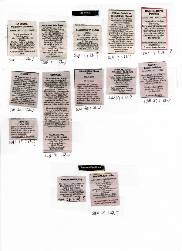 CLASSIFIED ADS - JANUARY 2022