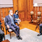 Chinese Foreign Minister Wang Yi with President Gotabaya Rajapaksa