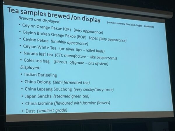 Development of the tea industry in Sri Lanka: Talk by Roderick de Sylva at the CSA Meeting held in Sydney on 28 February 2022: a short summary