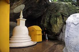 Rock-hewn Buddha Statue of Dowa Cave Temple By Arundathie Abeysinghe