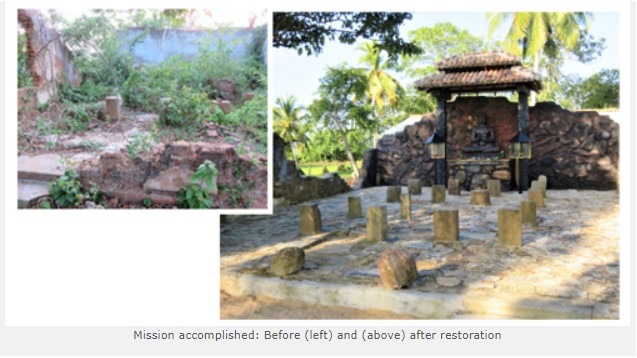 Village youth and monk bring back Aranwela’s lost historical site
