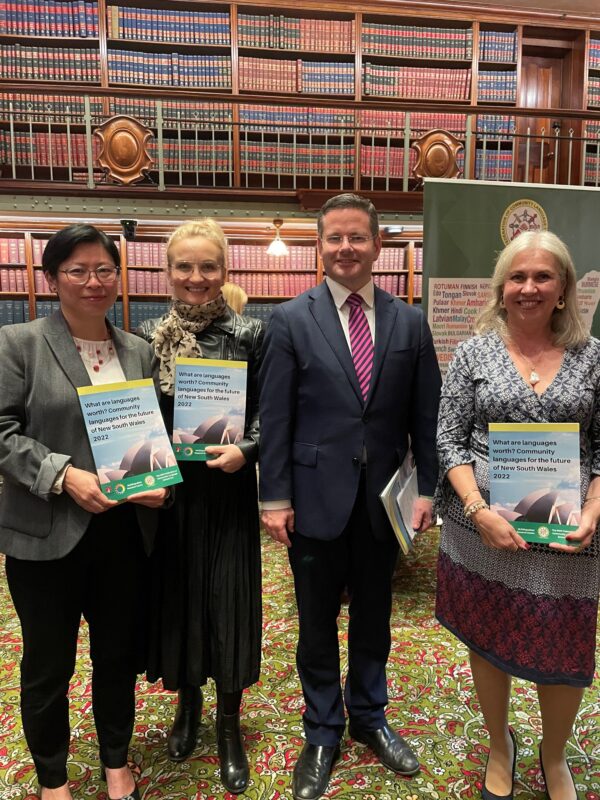 The Hon. Mark Coure MP, Minister for Multiculturalism NSW FCLS launch of report – What are Languages Worth?