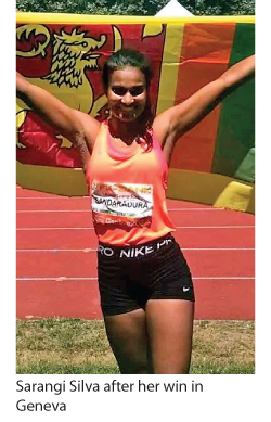 Long jumper Sarangi wins first place at Swiss meet
