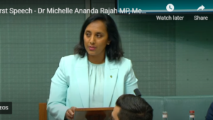 First Speech - Dr Michelle Ananda Rajah MP Member for Higgins Vic