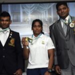 Felicitating Commonwealth Game winners