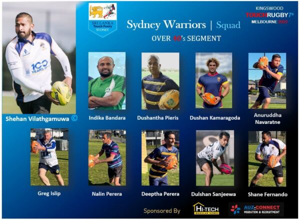 Sydney Warriors | Squad Over 40's Segment -