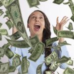woman rich happy