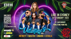 DYDIA presents Valentine’s with INFINITY & WASTHI (18th February 2023) – Sydney event