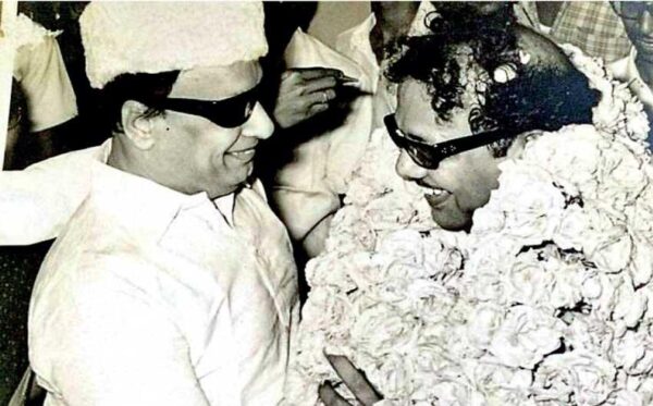 MGR (L) and Karunanidhi (R)