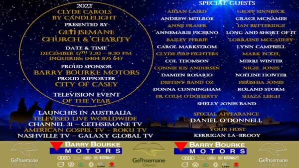 Clyde Carols By Candlelight 2022 - Television Spectacular - SATURDAY, 17 DECEMBER 2022 AT 19:30