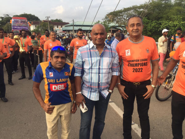 Gayan senanayake with nSanath-jayasuriya Dr Najeeb Deen - elanka