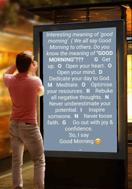 Good Morning Meaning – by Cheryl Molinar