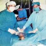Performing an amputation on a victim of an antipersonnel mine