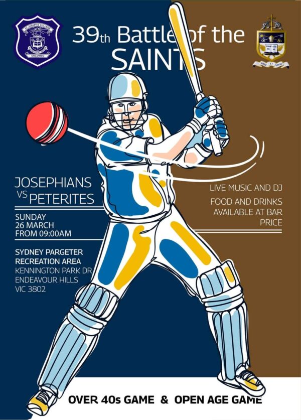 SPC OBSC Melbourne 39th Battle of the Saints – Josephians vs Peterites - 26th March 2023 (Melbourne event)