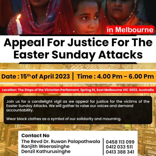 A Candlelight Vigil April 2023 - Saturday 15, 4.00 pm to 6.00pm - ( Melbourne Event )