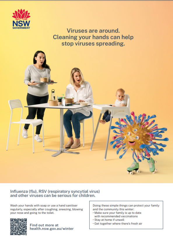 A free flu shot helps protect your baby - Poster