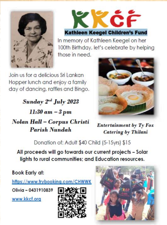 KKCF Hopper Lunch - Sunday 2nd July 2023 ( Brisbane Event )