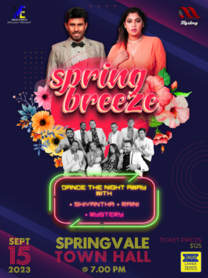 Spring Breeze with Shivantha & Raini With Mystery - Fri 15 Sep 2023 ( Melbourne Event )