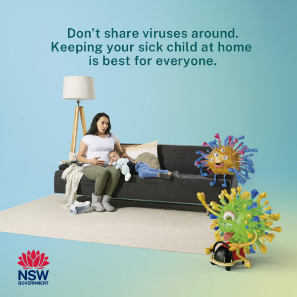 Stay at home if unwell - Social tile