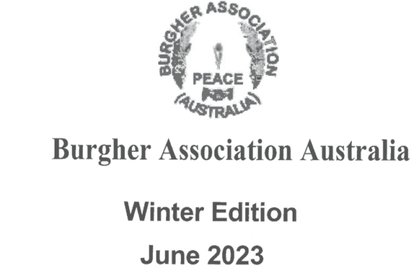 The Burgher Association Australia Winter 2023