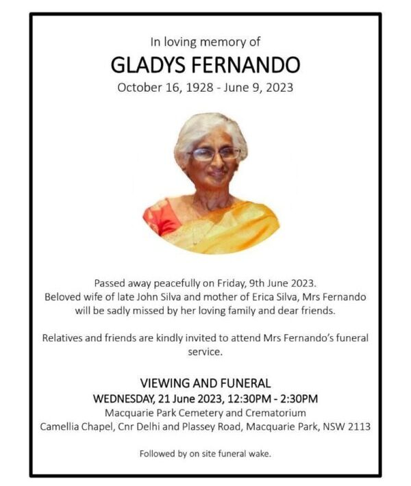 gladys fernando - elanka