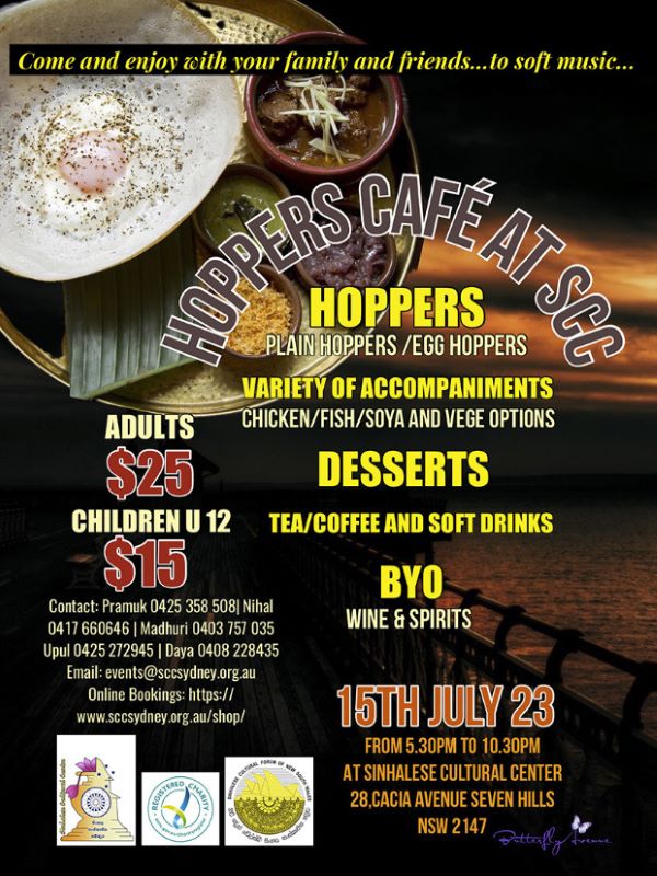Hoppers Cafe at SCC - 15th July - Come and Join!